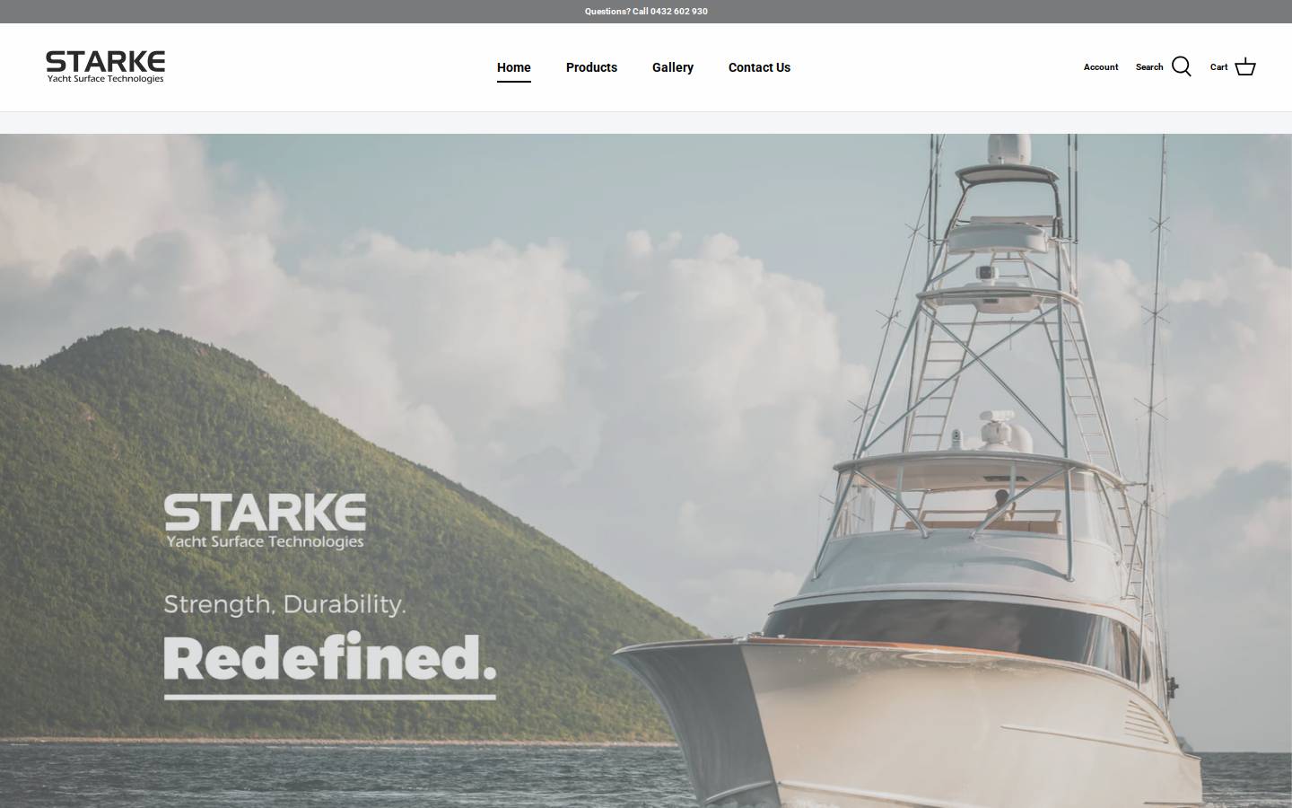 starkeyachtcare.com.au homepage screenshot