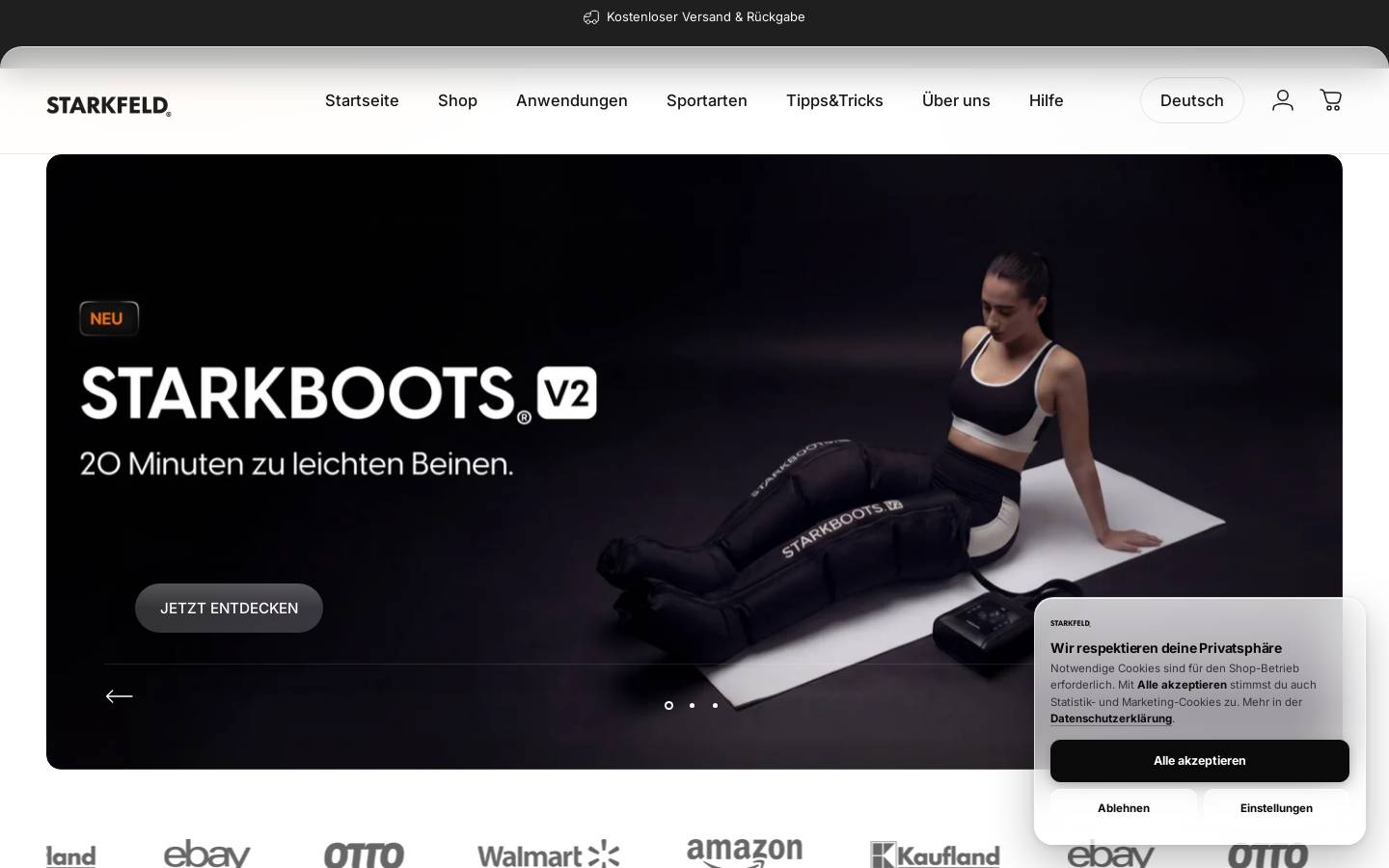 Starkfeld homepage screenshot