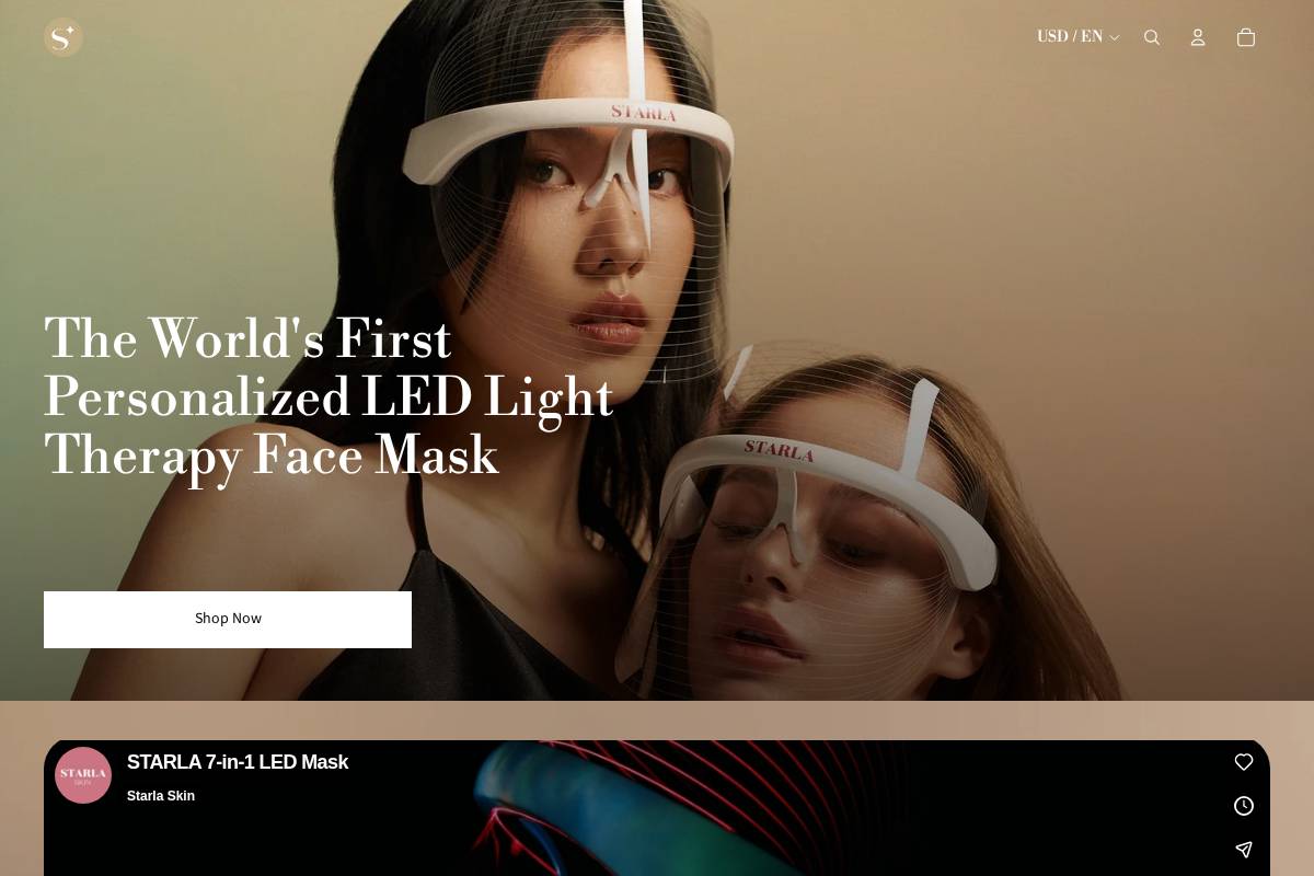 starlaskin.com homepage screenshot