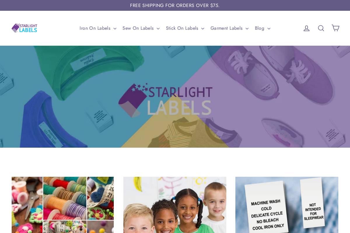 Starlightlabels homepage screenshot