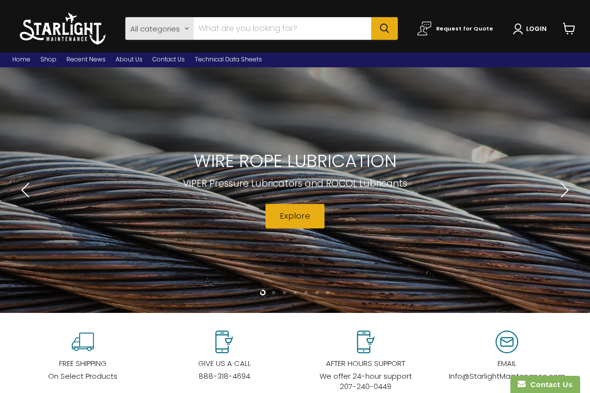 starlightmaintenance.com homepage screenshot