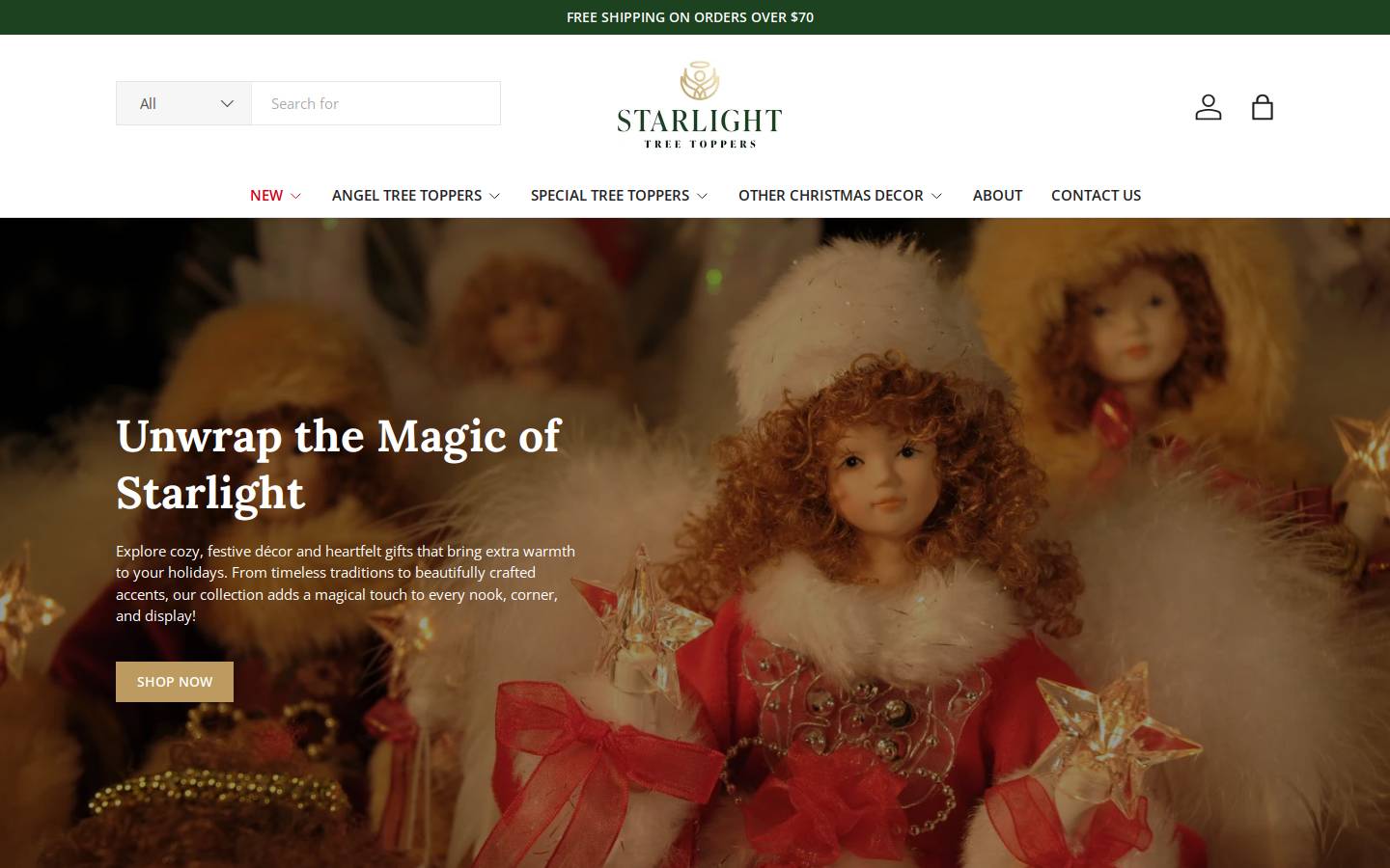 starlighttreetoppers.com homepage screenshot