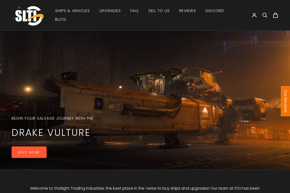 Starlight Trading Industries homepage screenshot