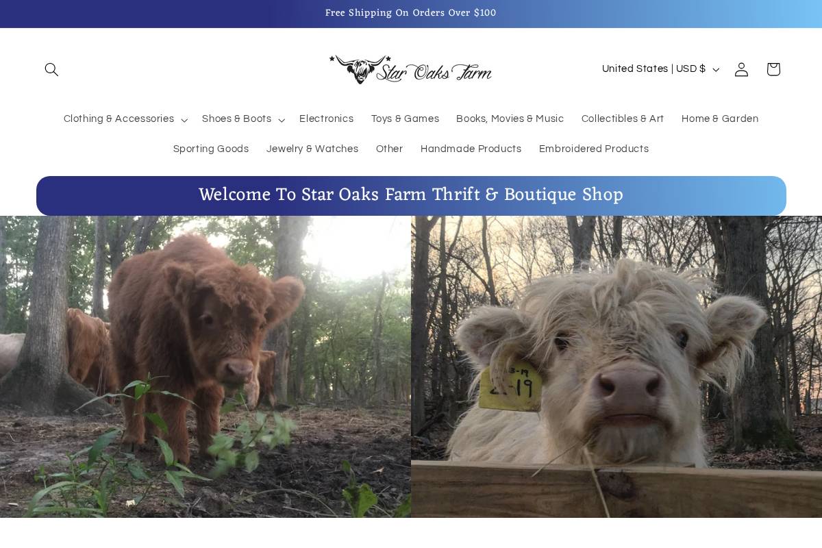 staroaksfarm.com homepage screenshot