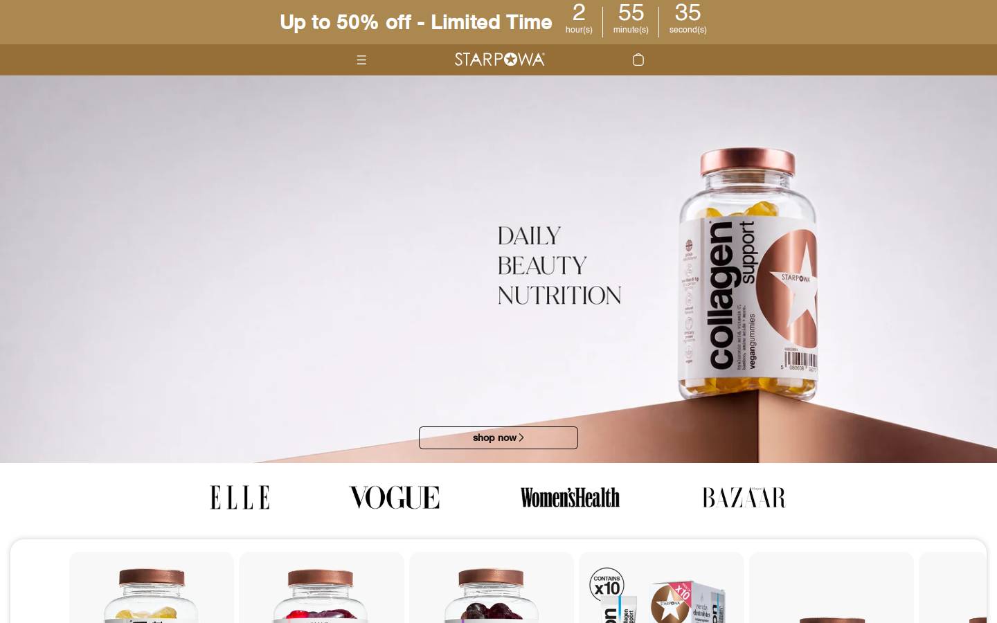 Starpowa homepage screenshot