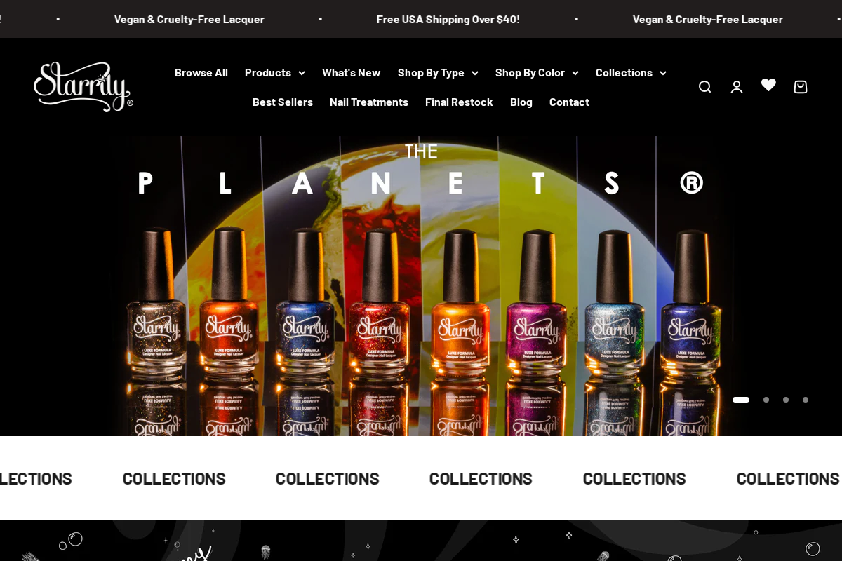 Starrily homepage screenshot