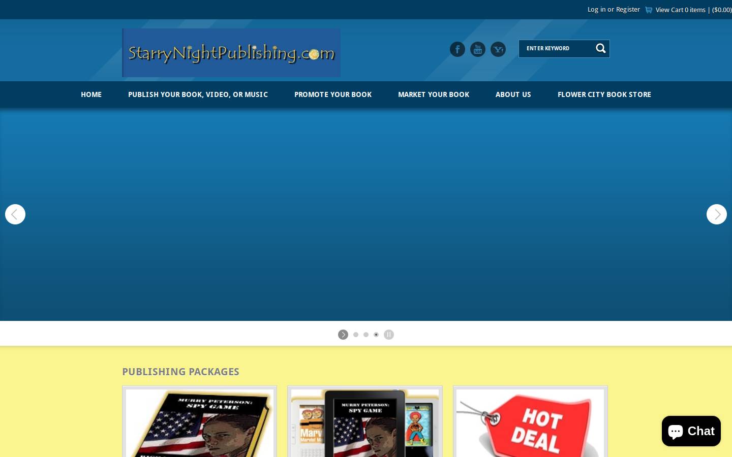 starrynightpublishing.com homepage screenshot