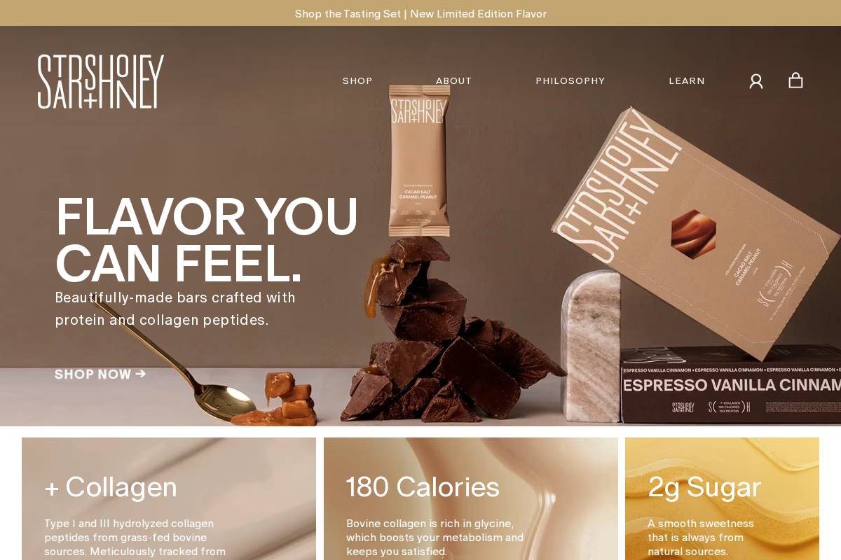 Starsandhoney homepage screenshot