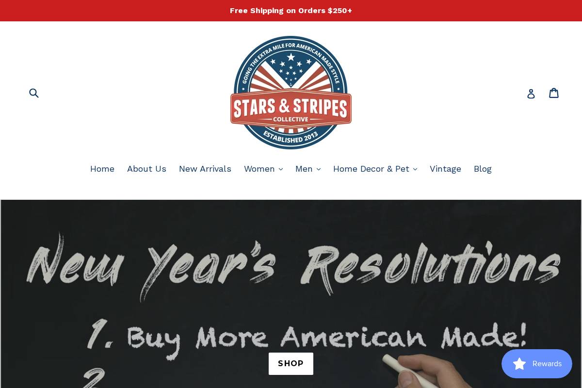 starsandstripescollective.com homepage screenshot