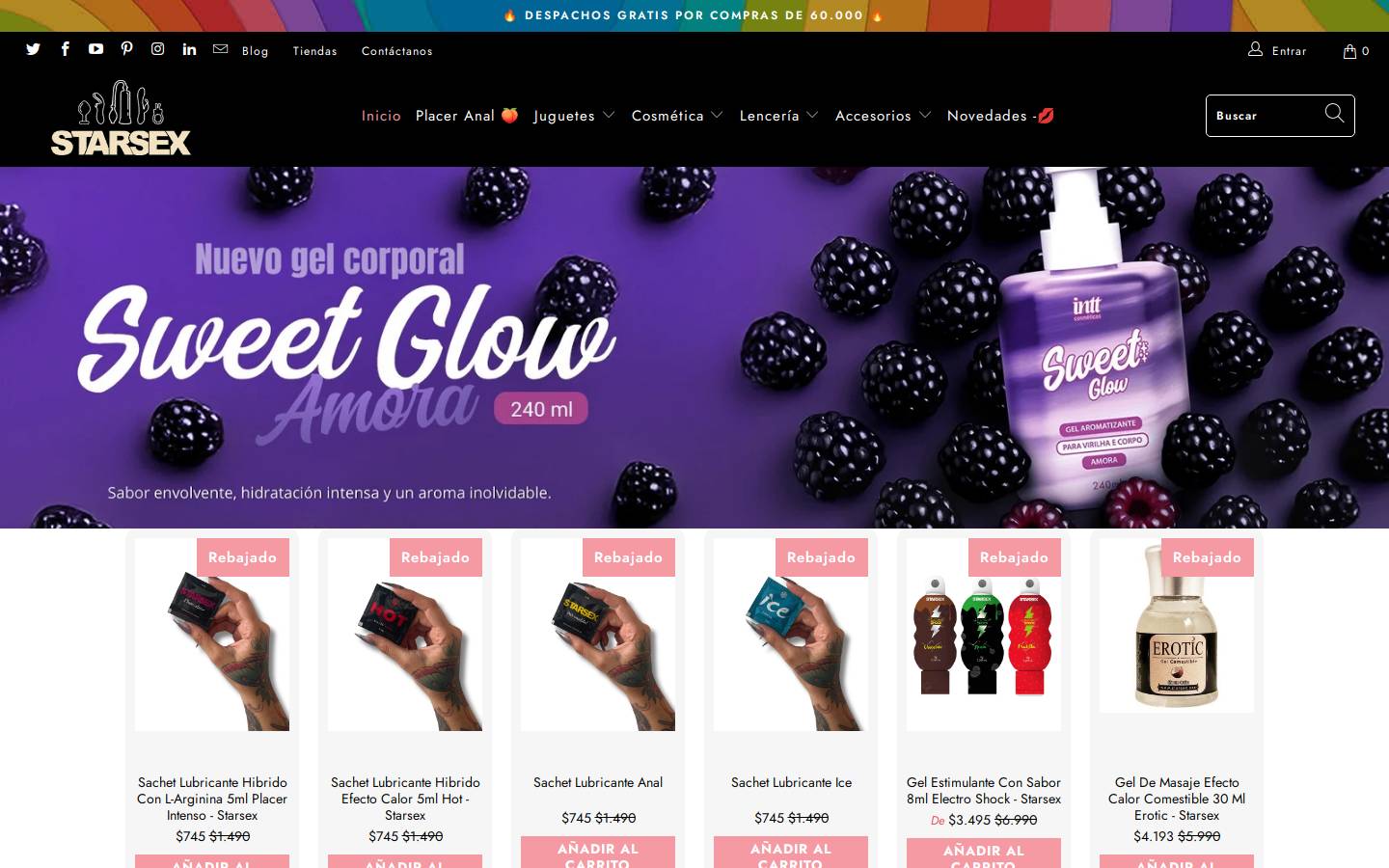 starsex.cl homepage screenshot