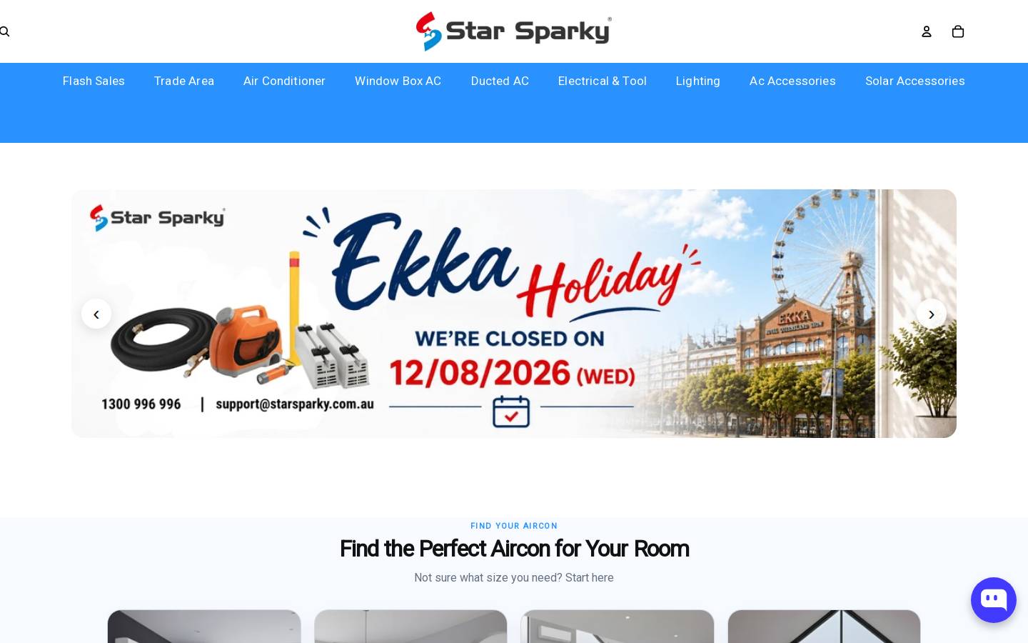 Starsparky homepage screenshot