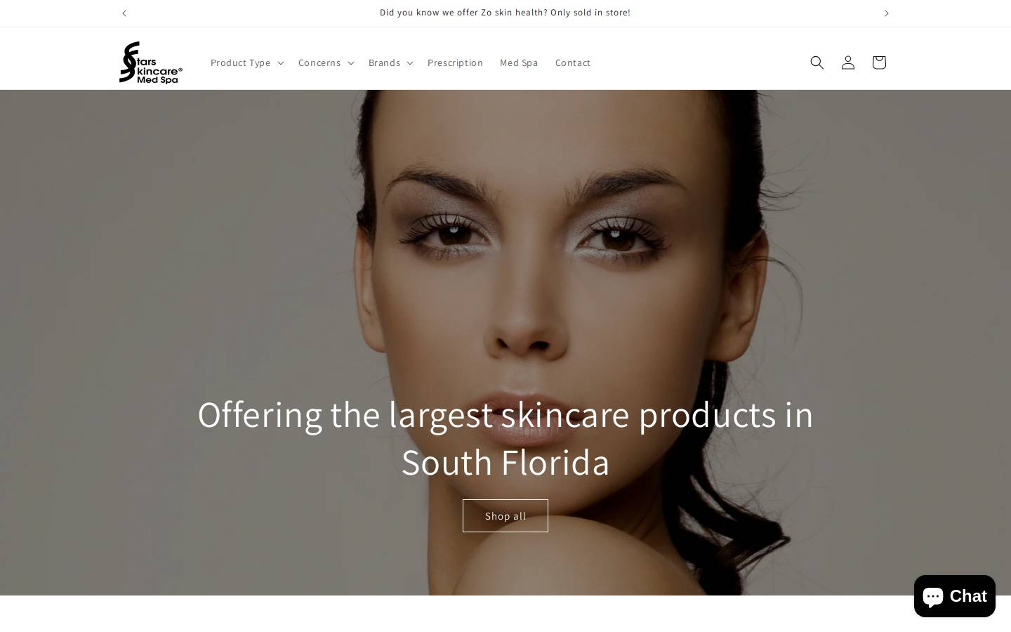 starsskincare.com homepage screenshot