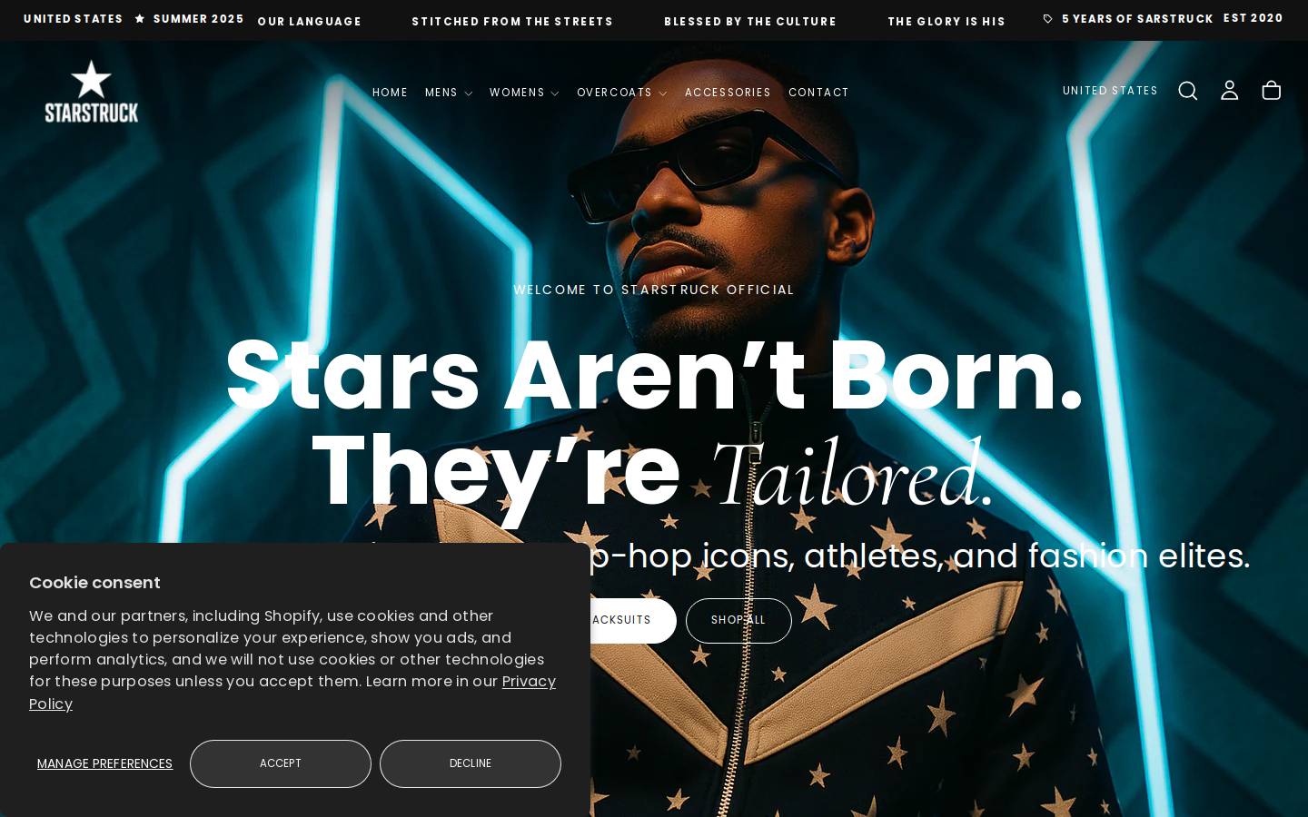 starstruckofficial.com homepage screenshot