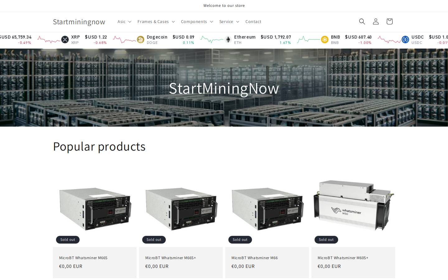 Startminingnow homepage screenshot