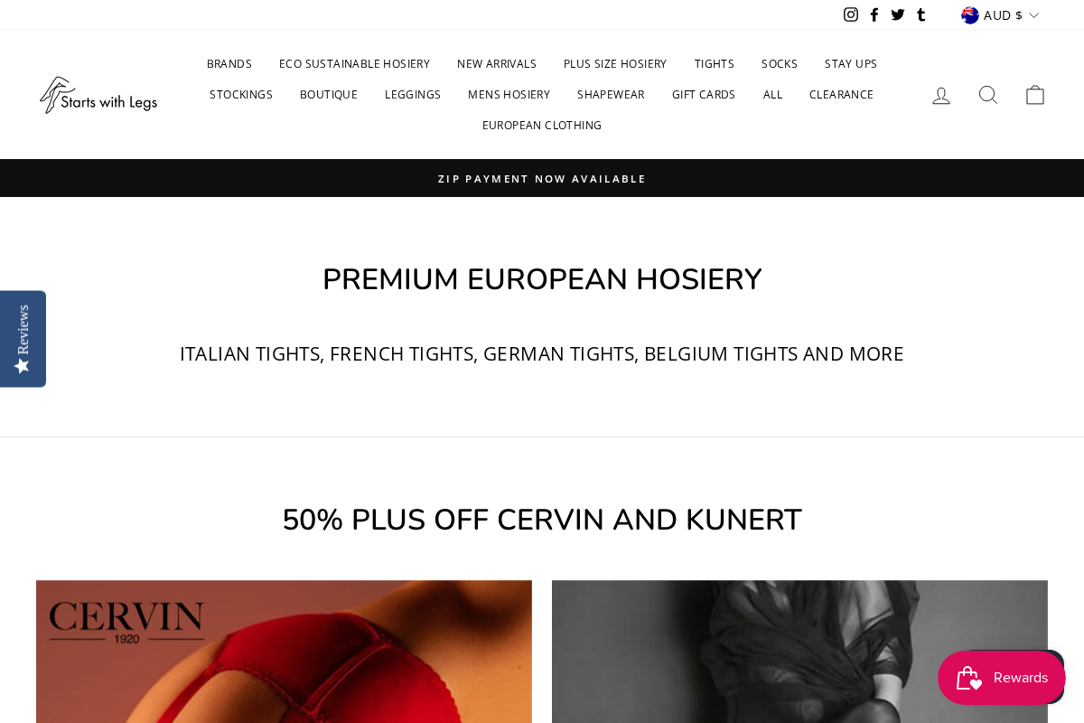 Starts With Legs homepage screenshot