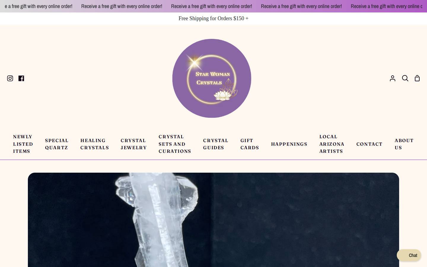 starwomancrystals.com homepage screenshot