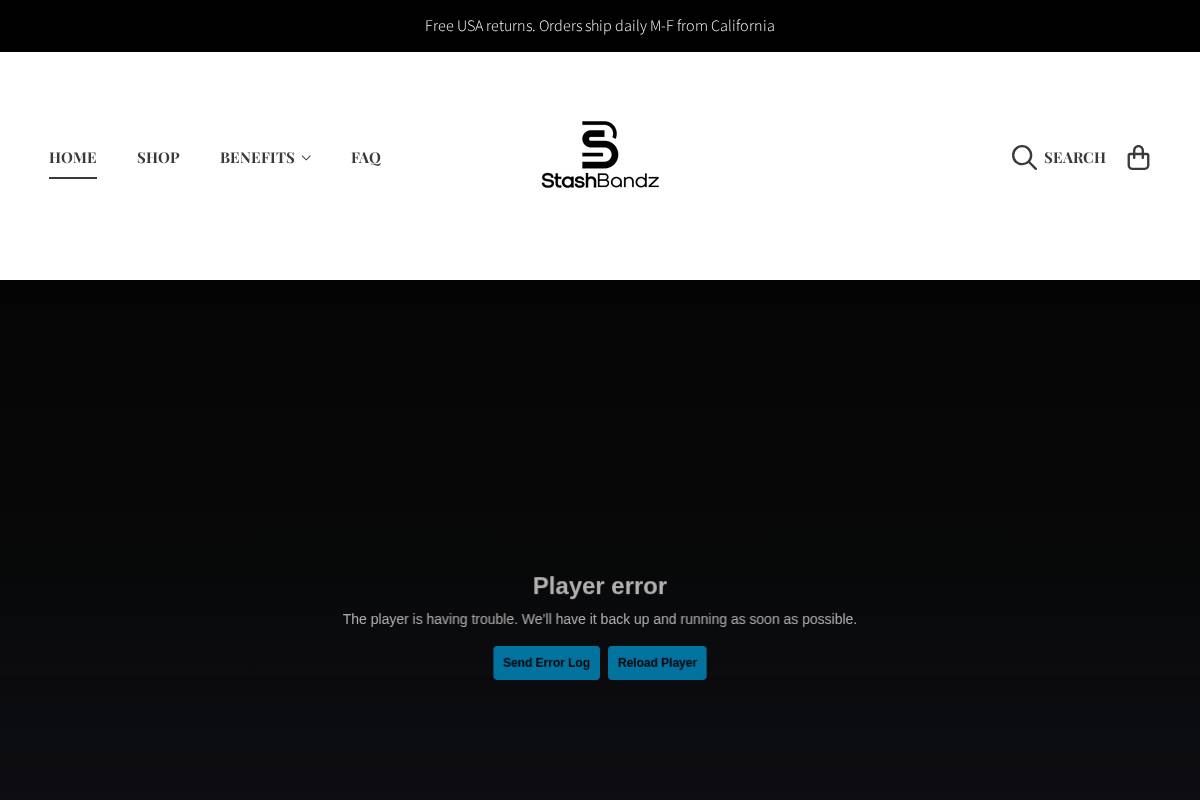 stashbandz.com homepage screenshot