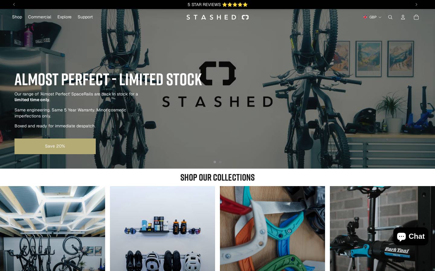 Stashedproducts homepage screenshot