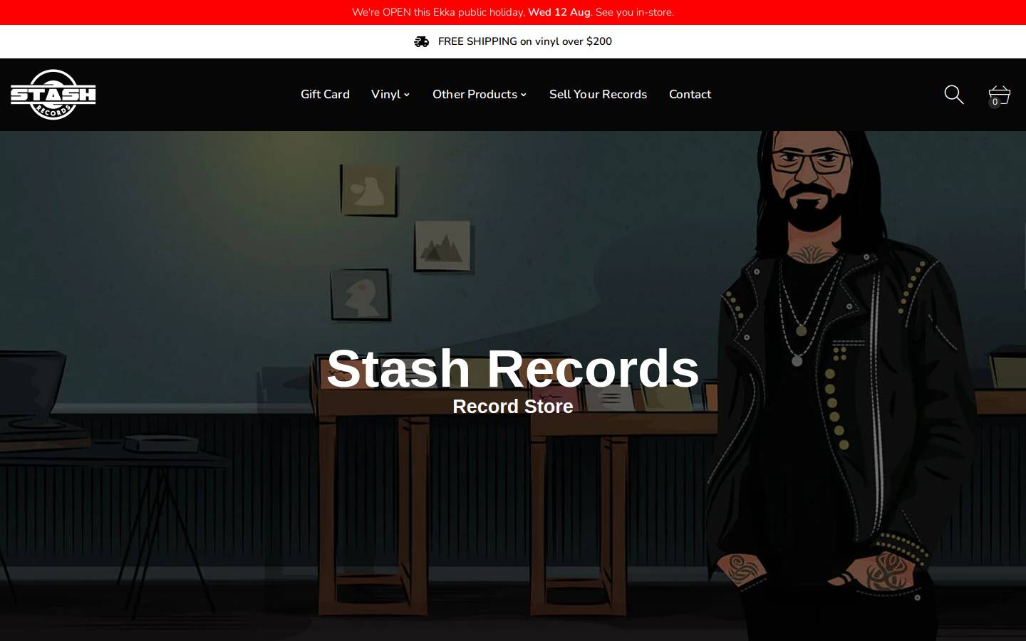 stashrecords.com.au homepage screenshot