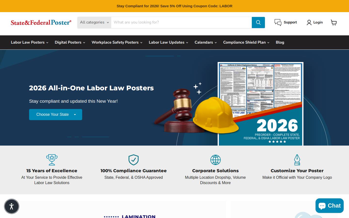 stateandfederalposter.com homepage screenshot