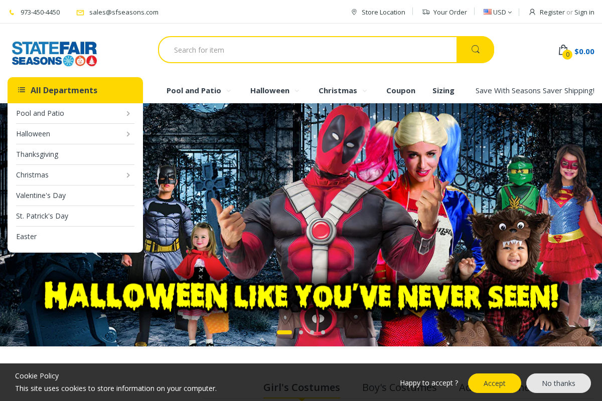 Statefairseasons homepage screenshot