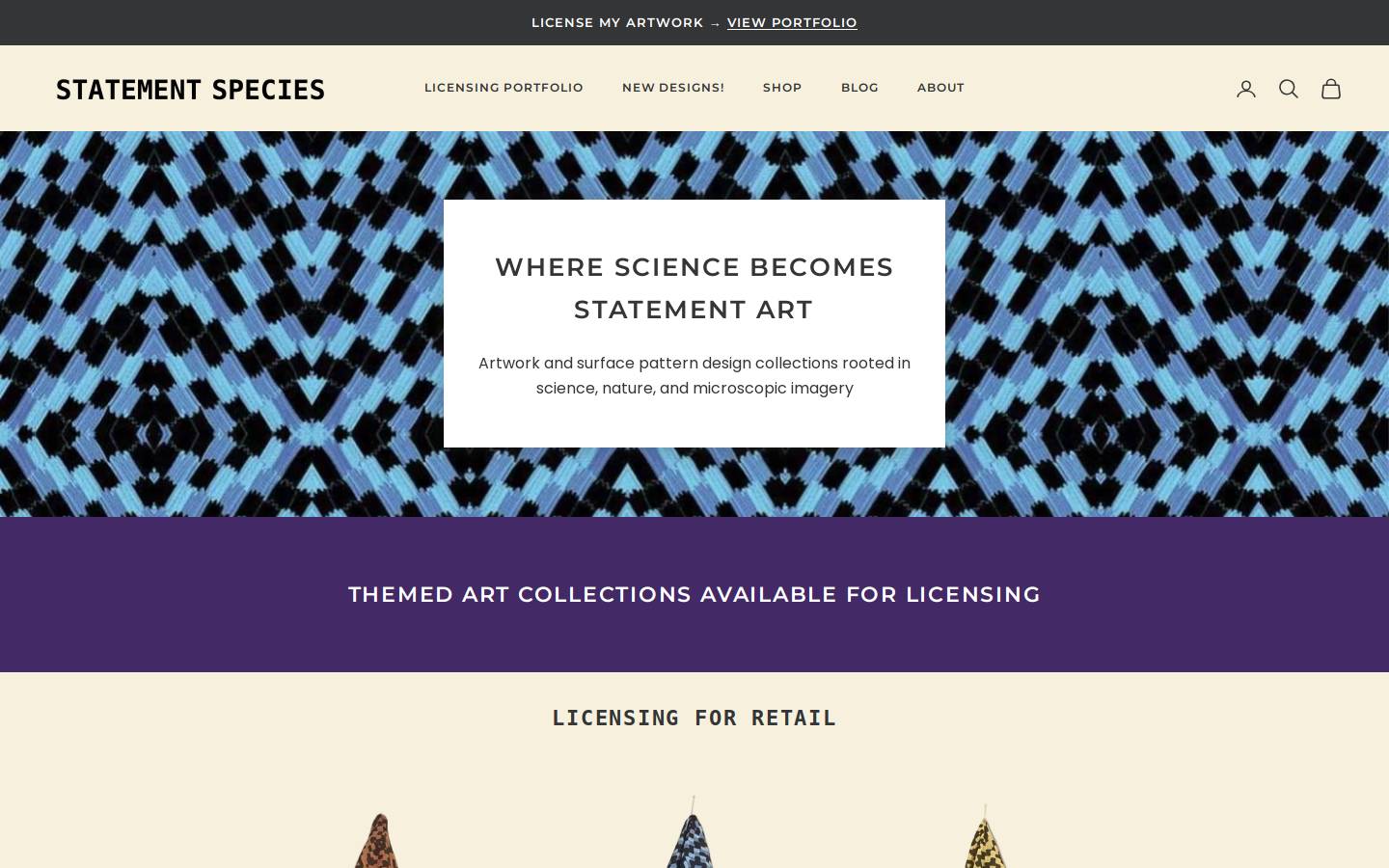 statementspecies.com homepage screenshot