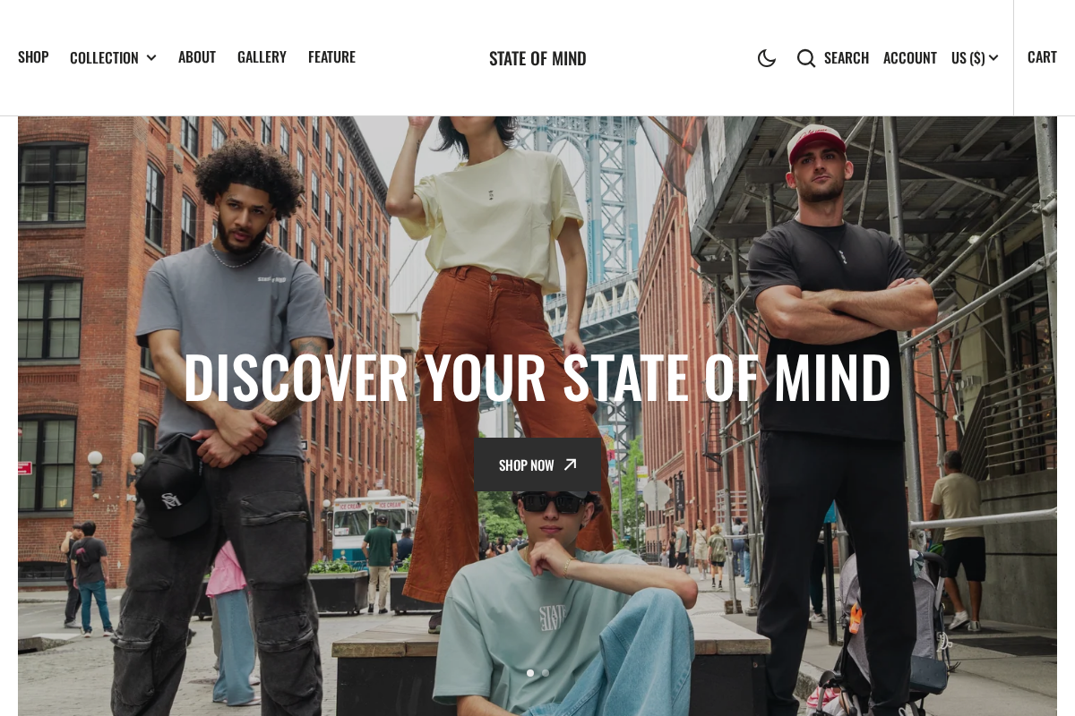 stateofmindcollection.com homepage screenshot