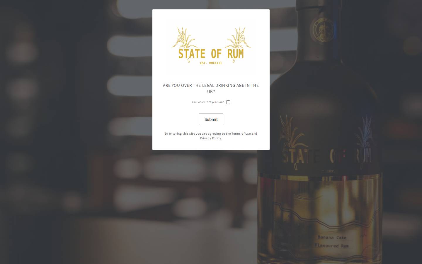 State Of Rum homepage screenshot