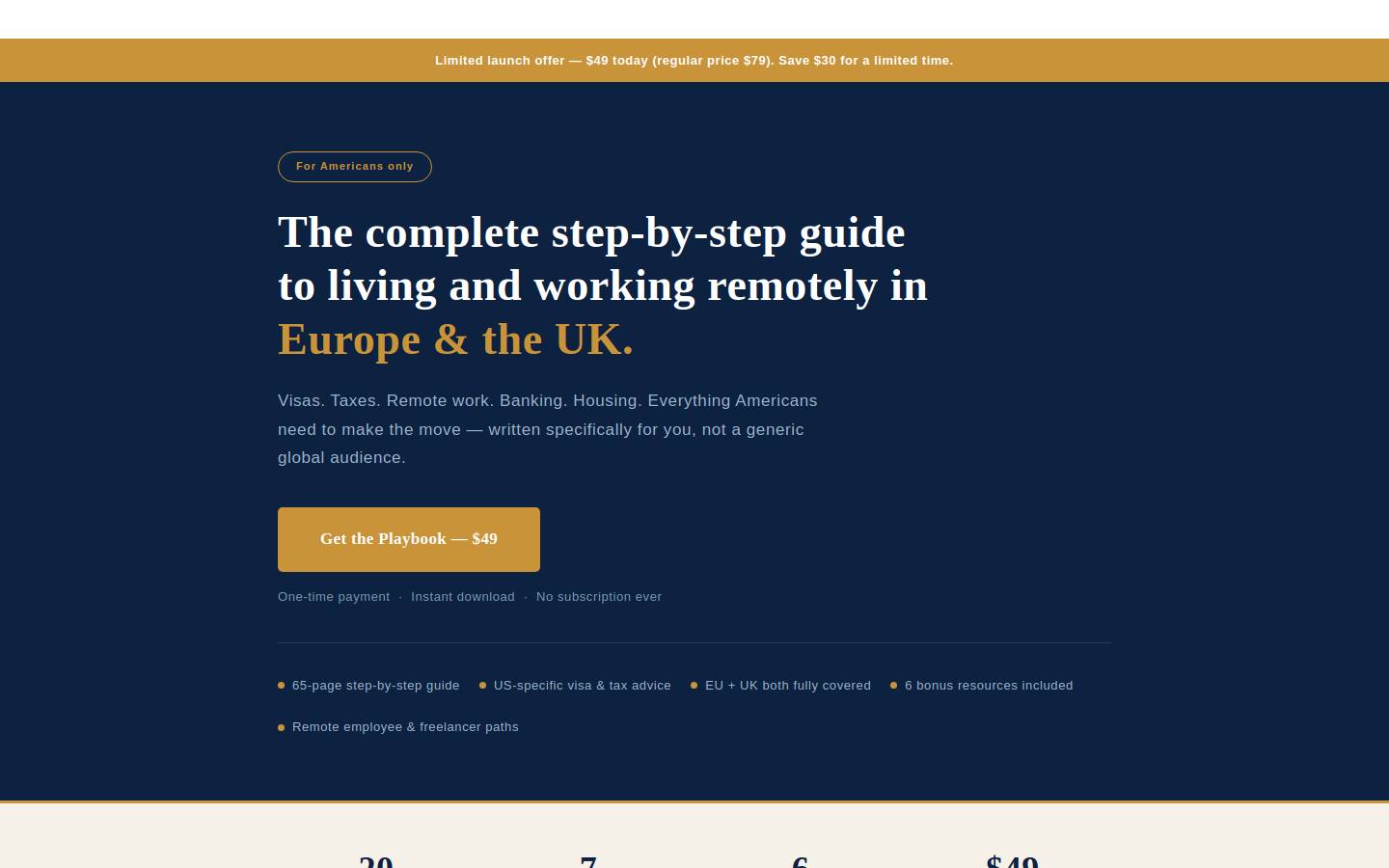 statesidetoeurope.com homepage screenshot