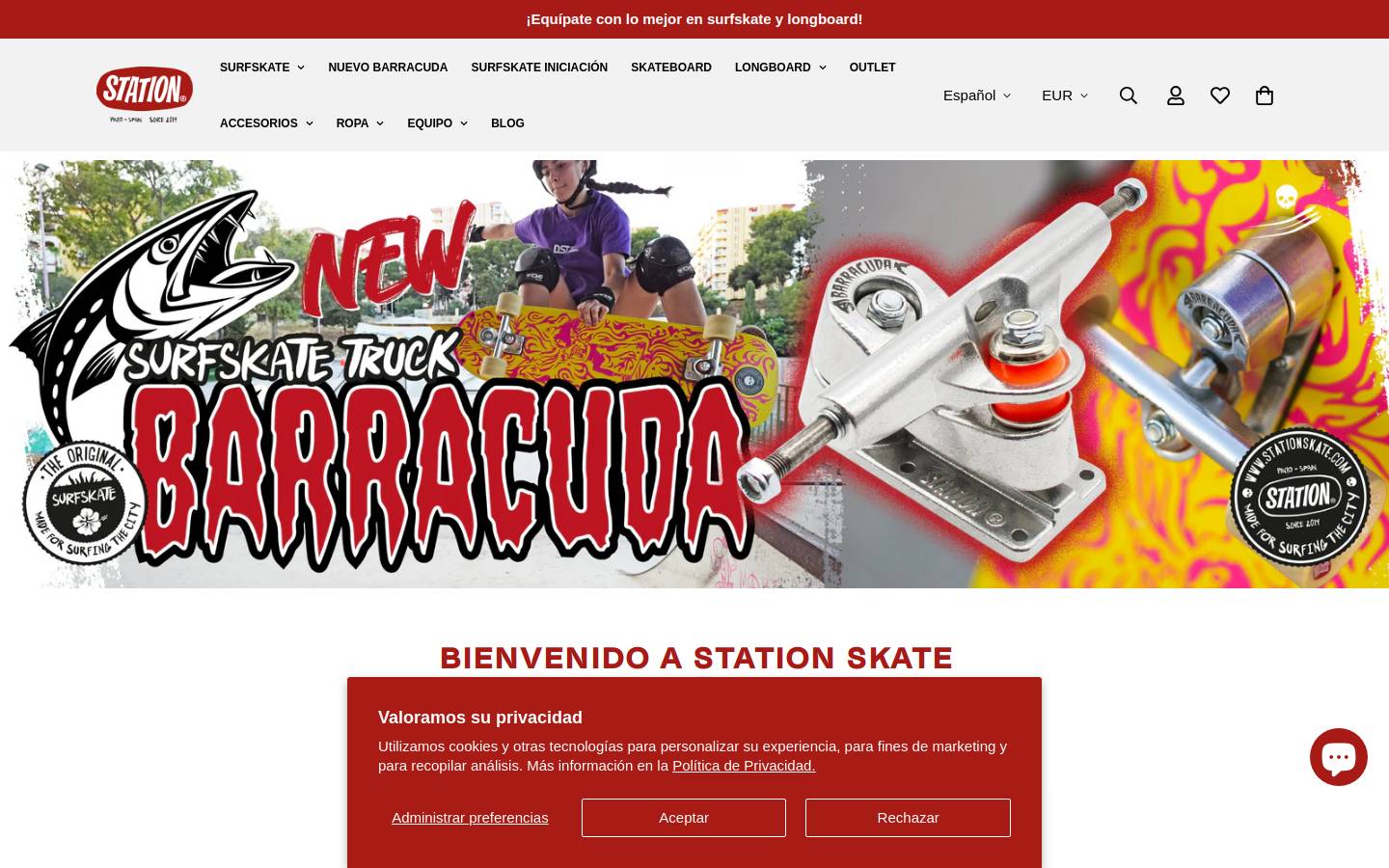 Stationskate homepage screenshot