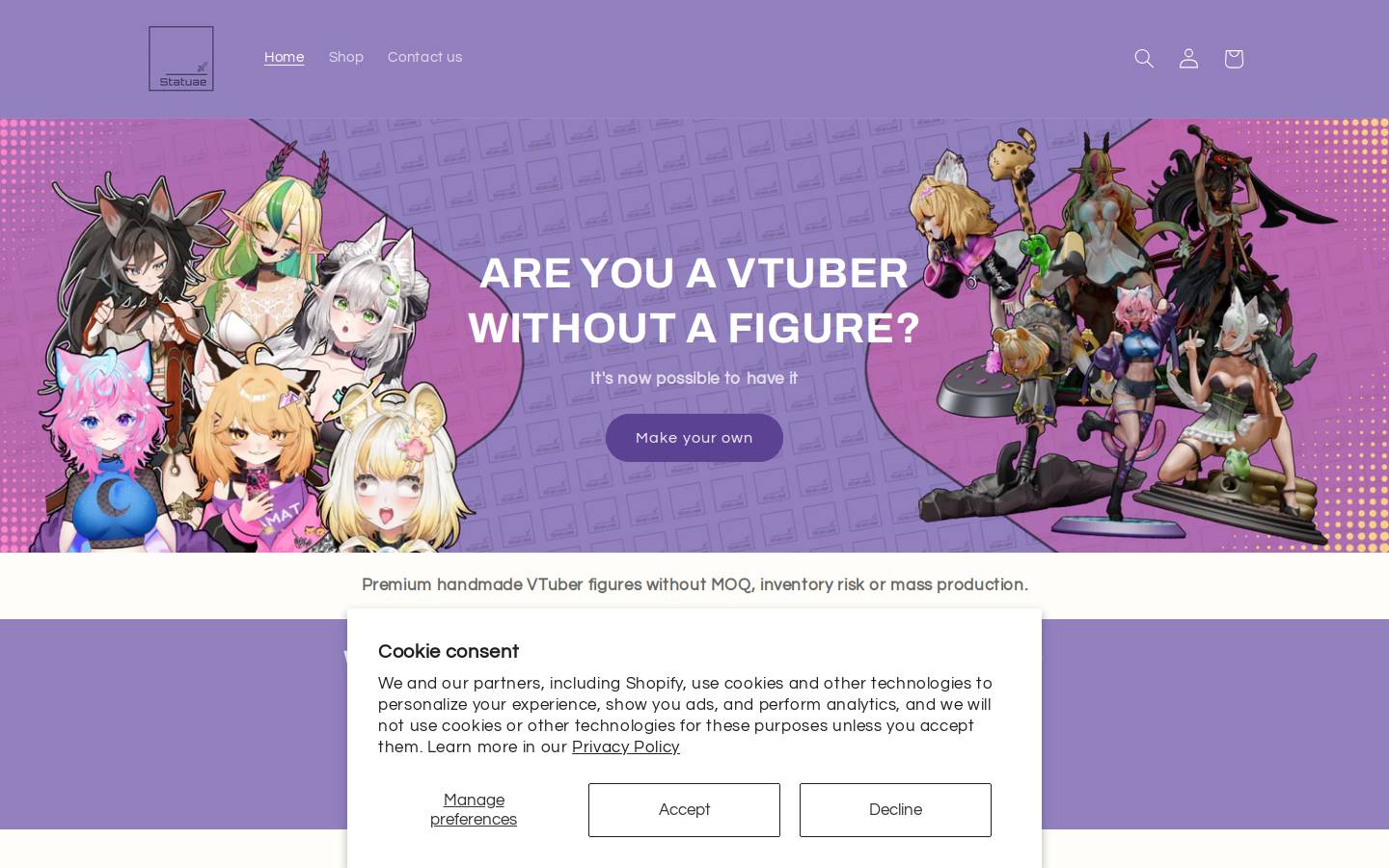 statuae.com homepage screenshot