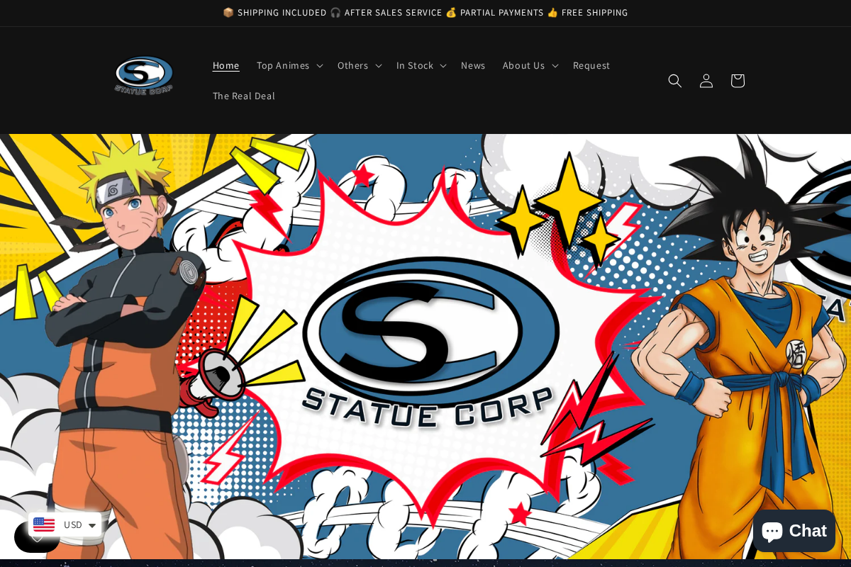 Statuecorp homepage screenshot