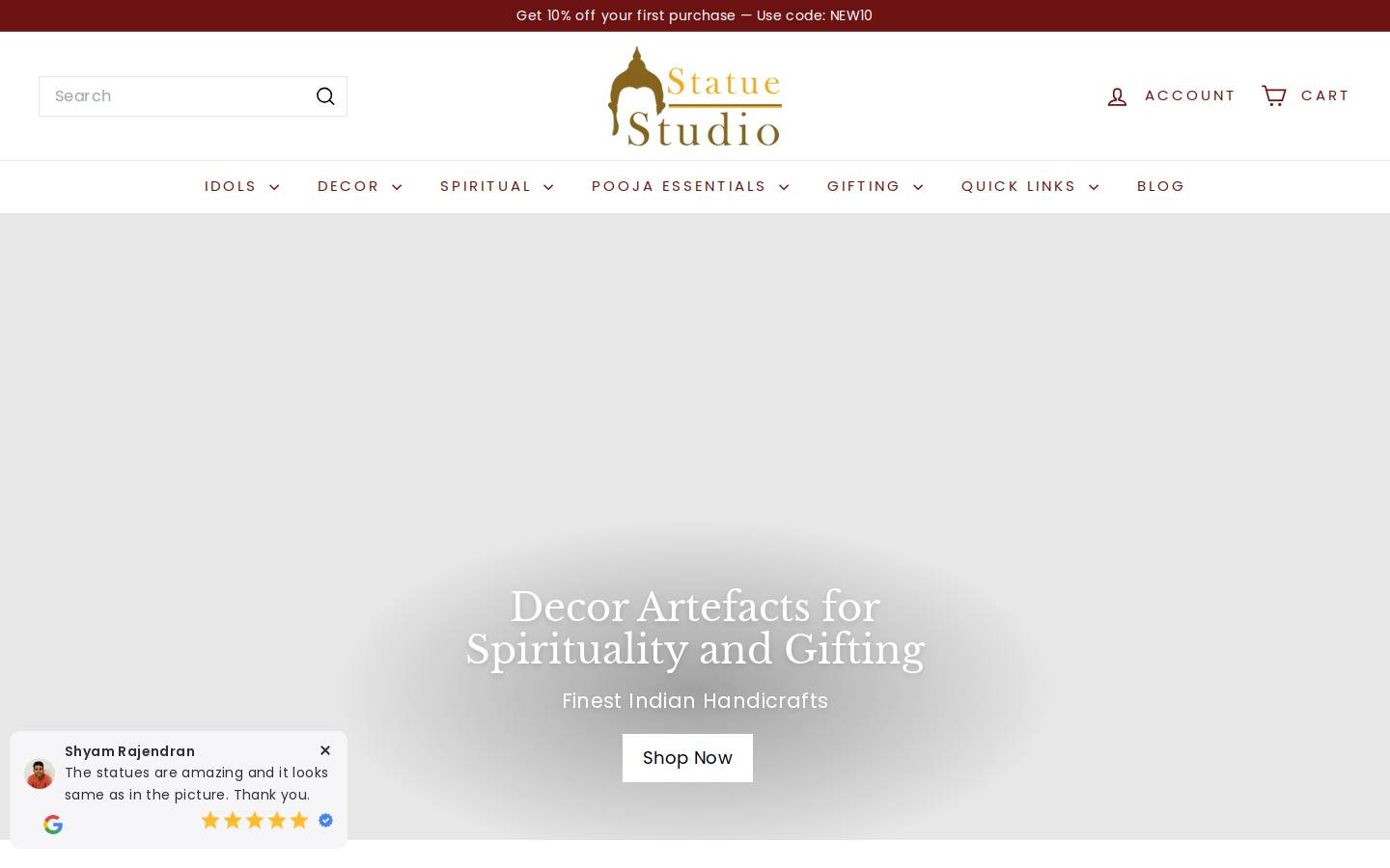 statuestudio.com homepage screenshot