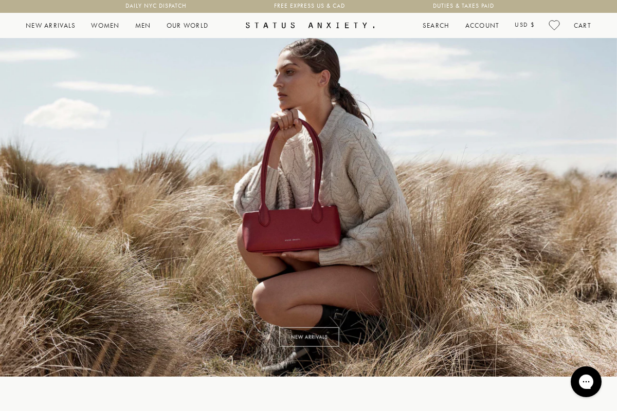 Status Anxiety homepage screenshot