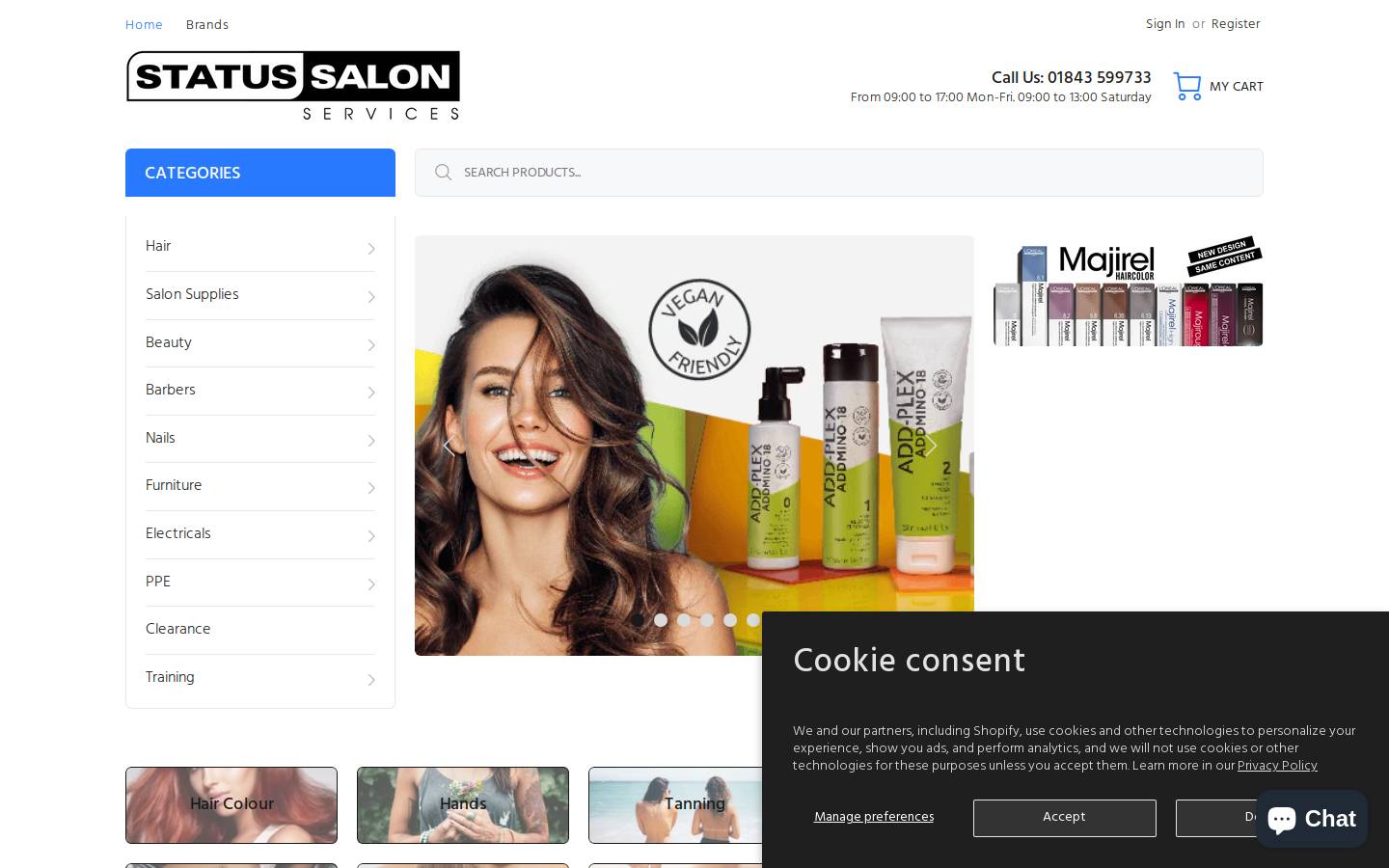 statussalonservices.co.uk homepage screenshot