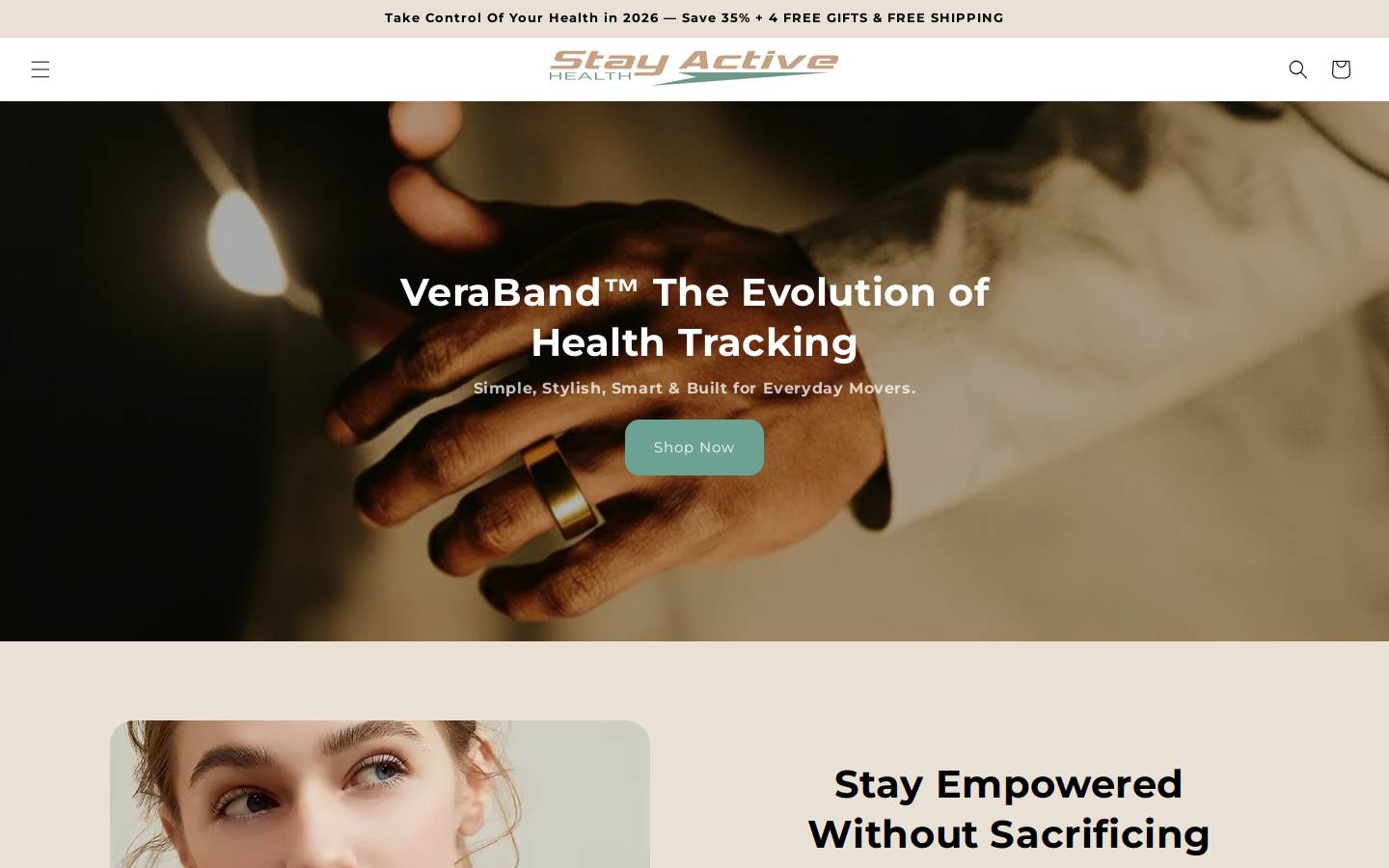 stayactivehealth.com homepage screenshot