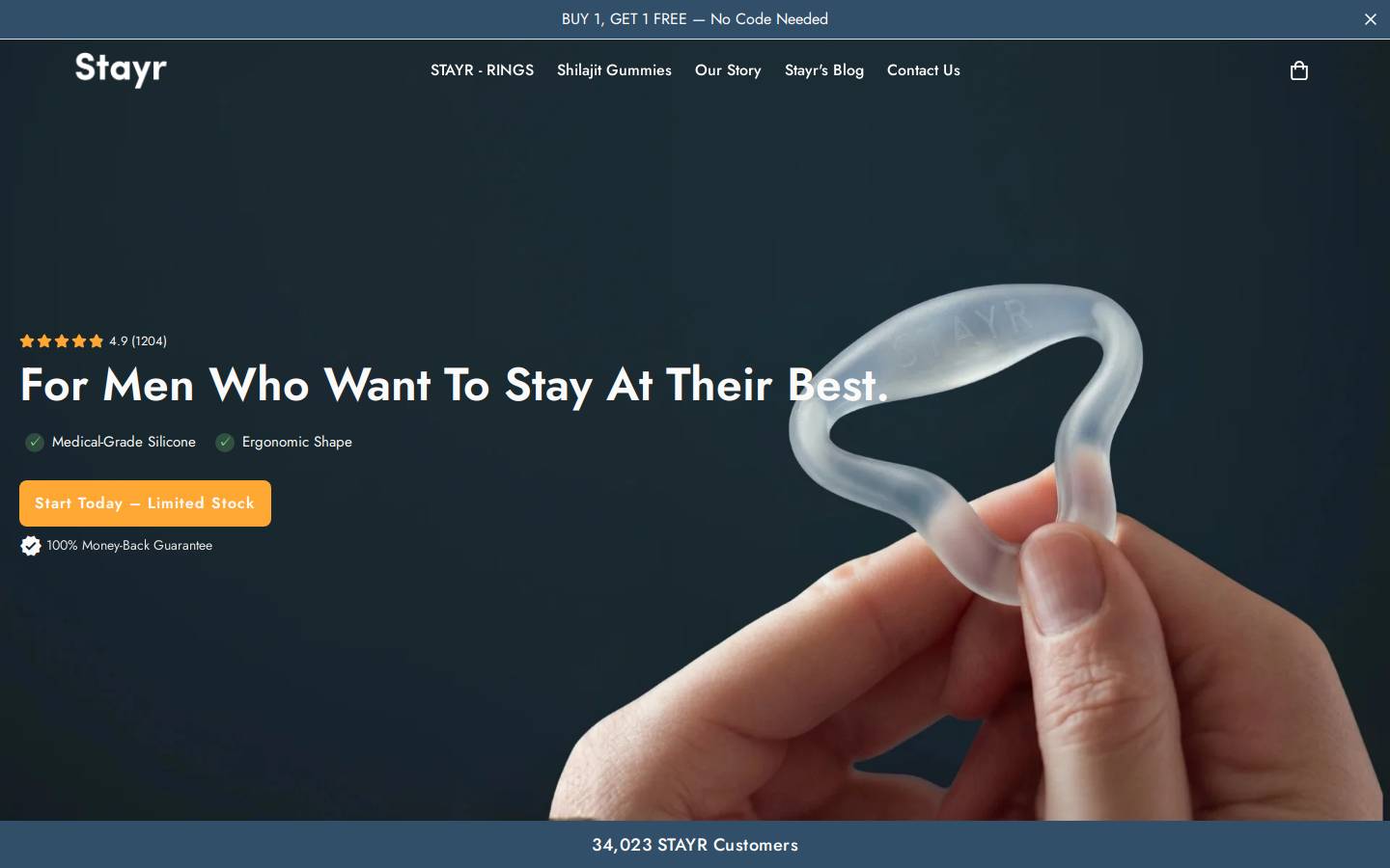 stayr-men.com homepage screenshot