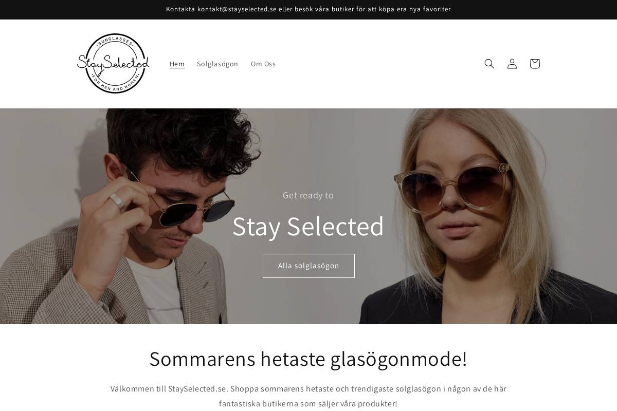stayselected.se homepage screenshot