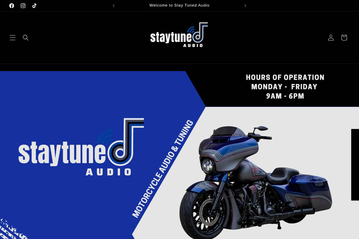staytuned-audio.com homepage screenshot