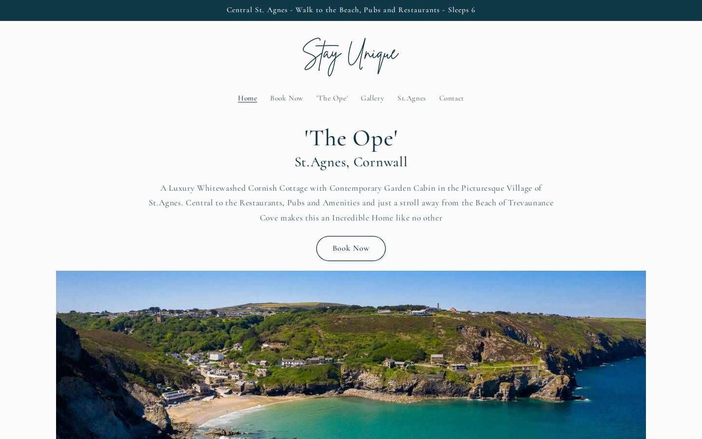 stayunique.co.uk homepage screenshot