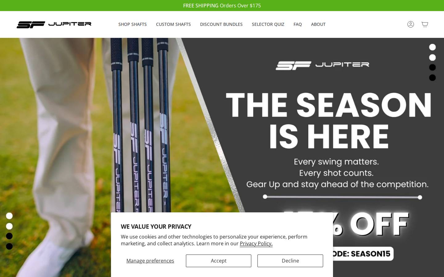 steadfastgolf.com homepage screenshot