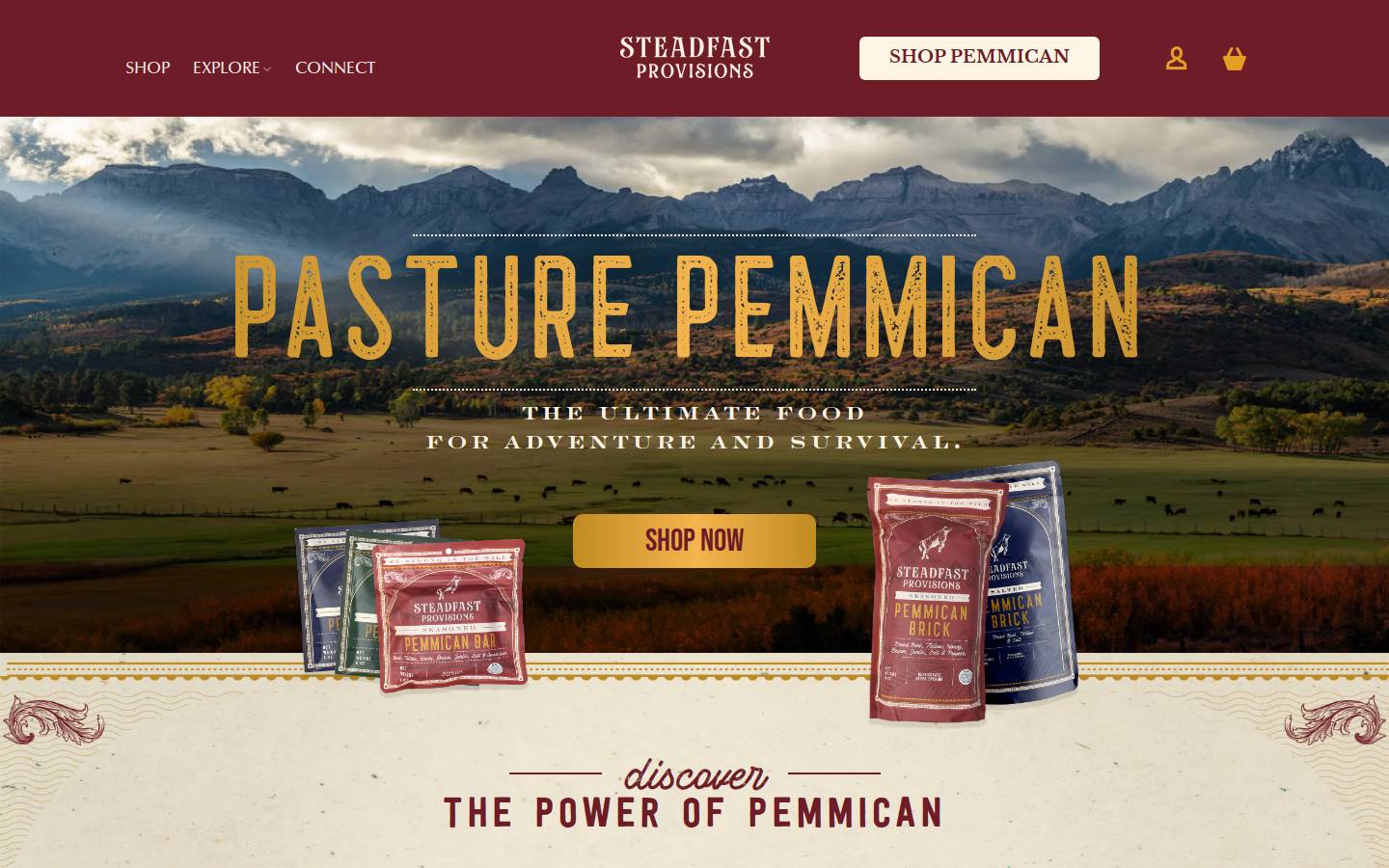 steadfastprovisions.com homepage screenshot