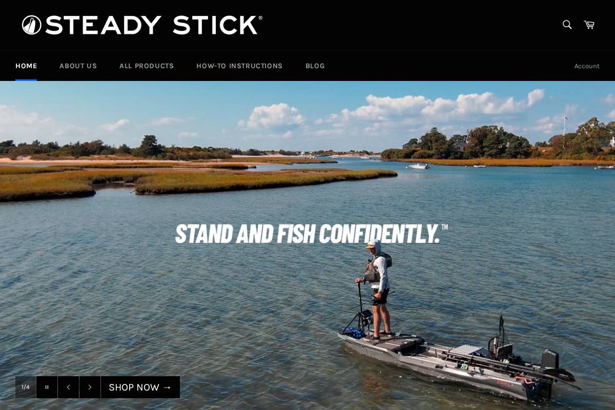 steady-stick.com homepage screenshot