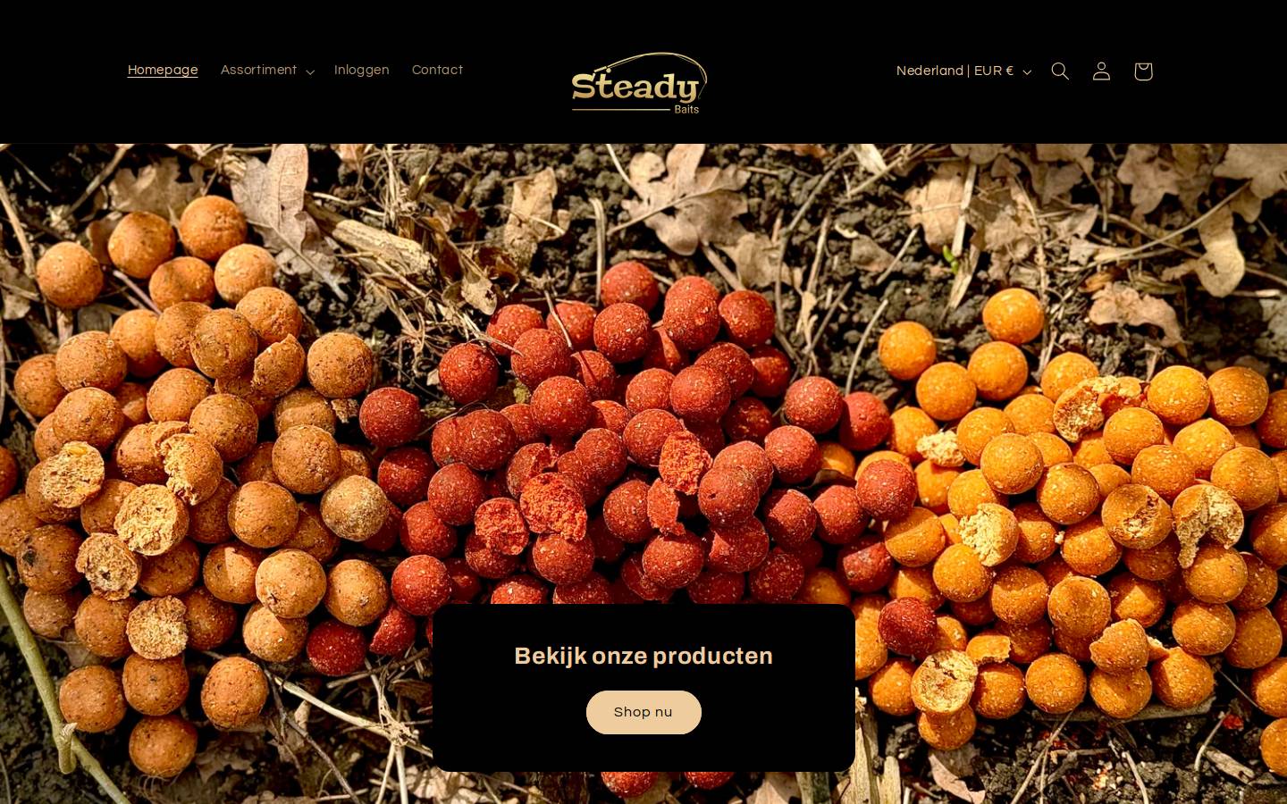 steadybaits.com homepage screenshot