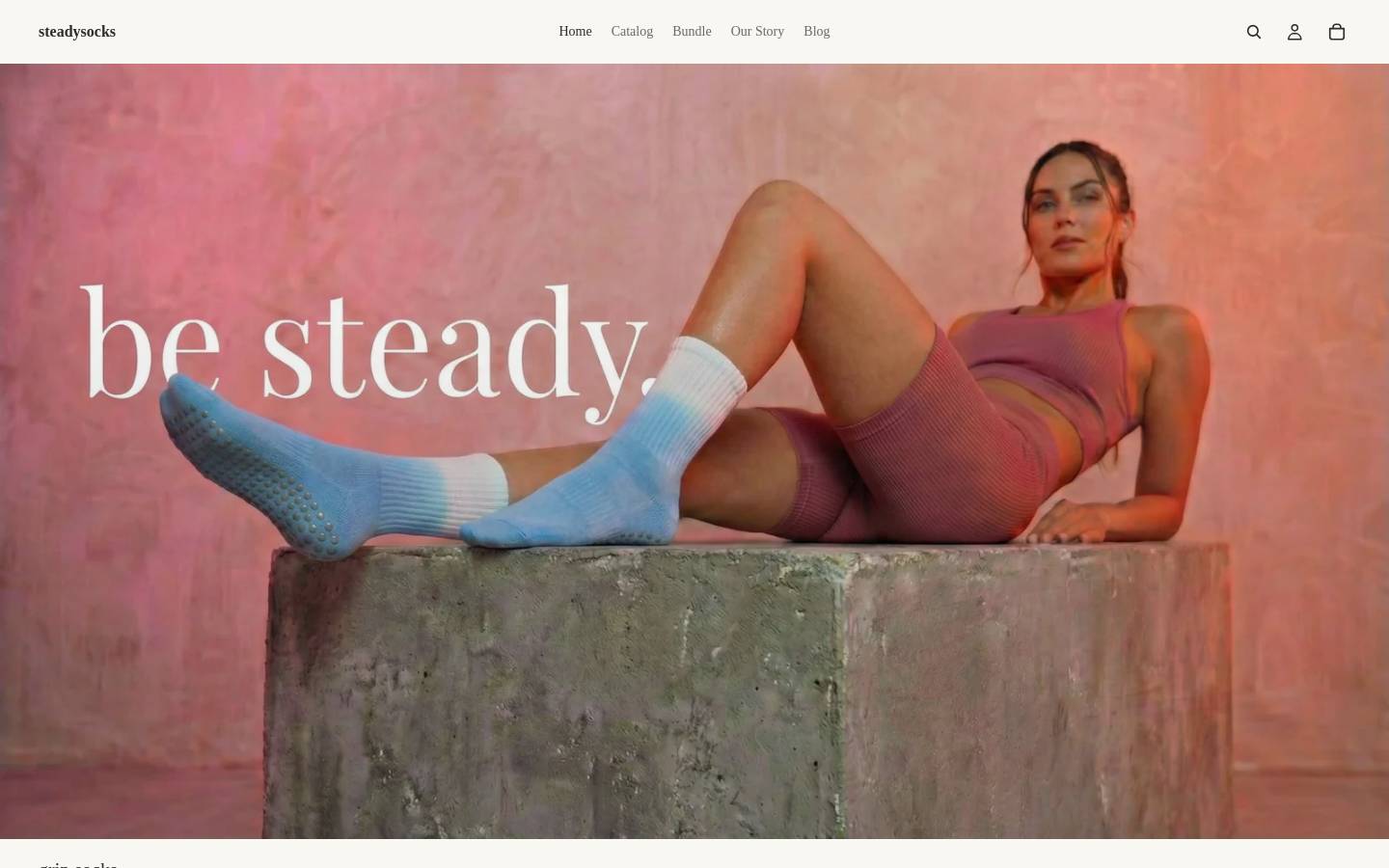 steadysocks.com homepage screenshot