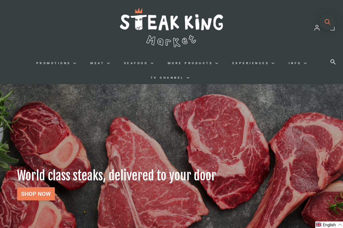 Steak King homepage screenshot