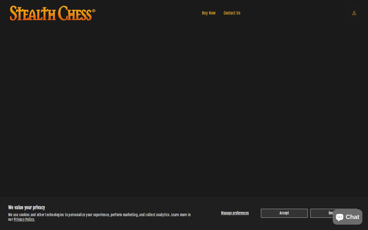 stealthchess.com homepage screenshot