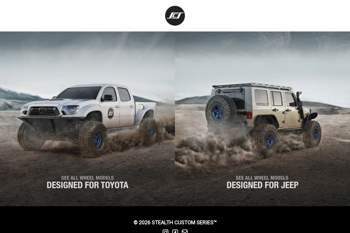 STEALTH CUSTOM SERIES™ homepage screenshot