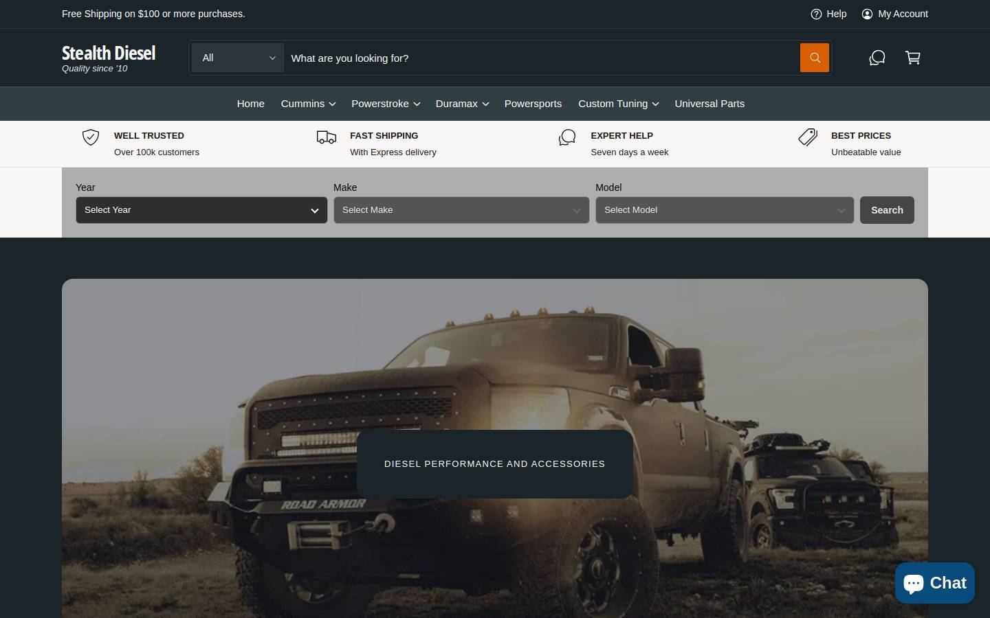 Stealthdiesel homepage screenshot