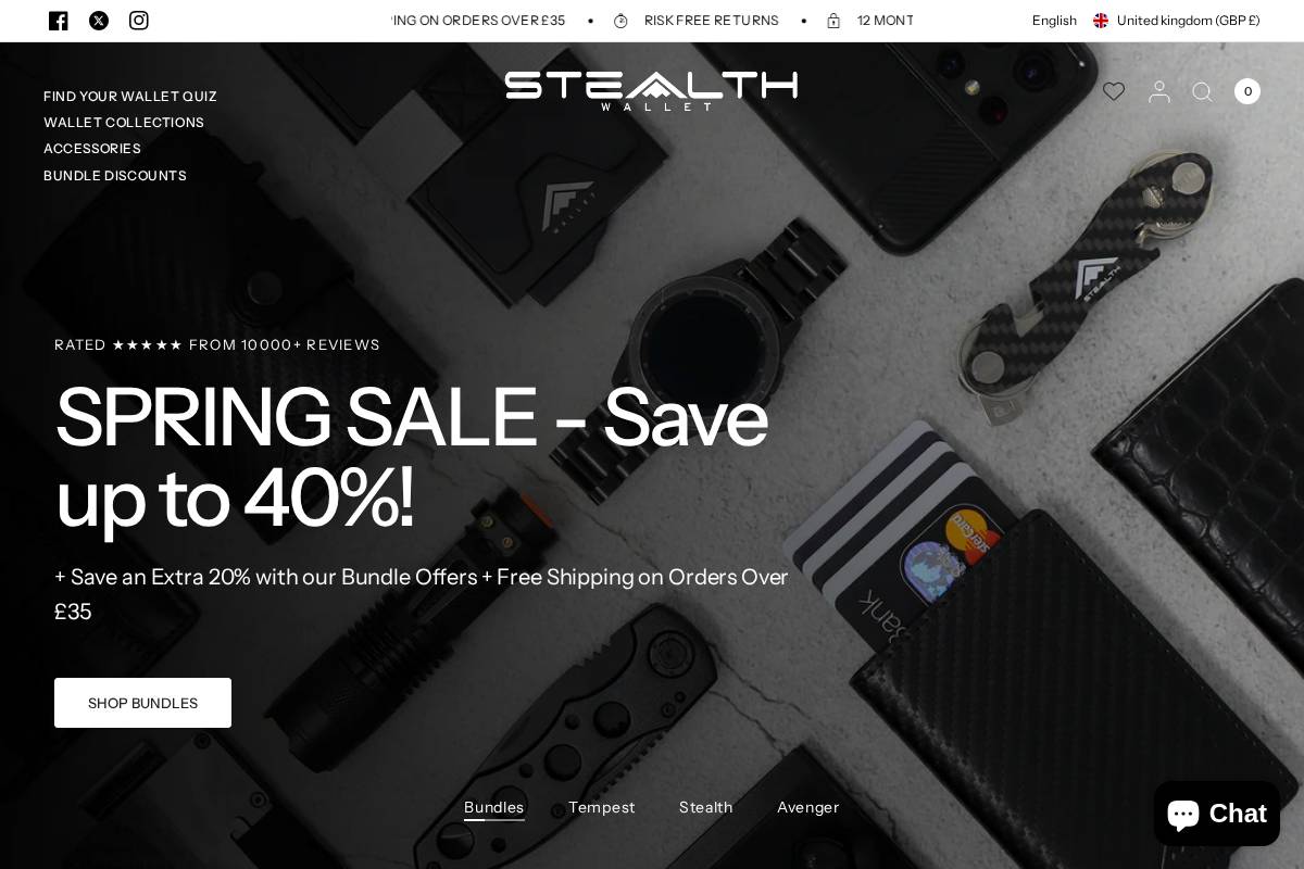 Stealthwallets homepage screenshot